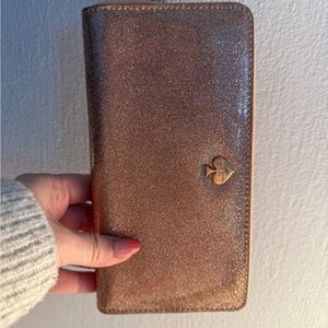 Kate Spade Shimmering Rose Gold Wallet